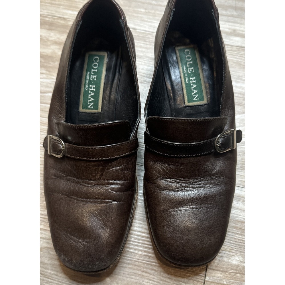 Cole Haan Brown Leather Lug‎ Sole Loafers Slip On Shoes Womens Size 5B